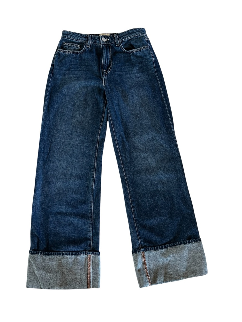 L’AGENCE Miley Ultra High Rise Wide Leg Cuffed Jeans Size 26 Y2K Retro Normcore - Picture 2 of 7